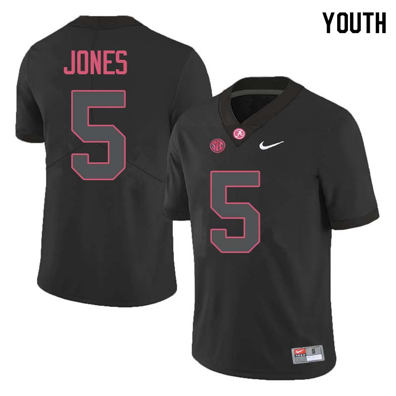 Youth #5 Cyrus Jones Alabama Crimson Tide College Football Jerseys Sale-Black